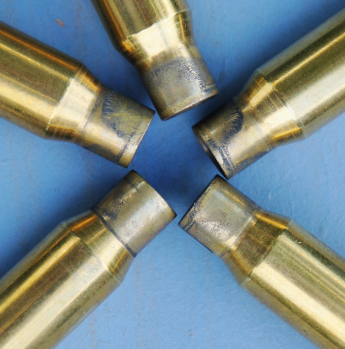 Ramshot burned cleanly, but even light fouling is hard to remove from case-necks.