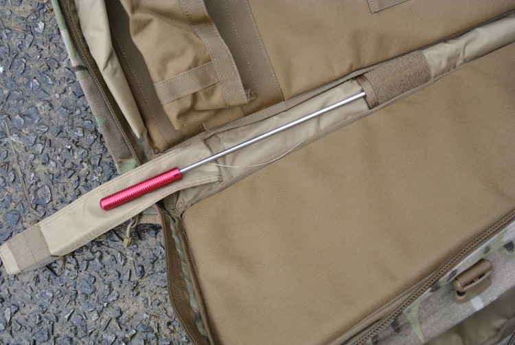 Storage for a cleaning rod - very useful.