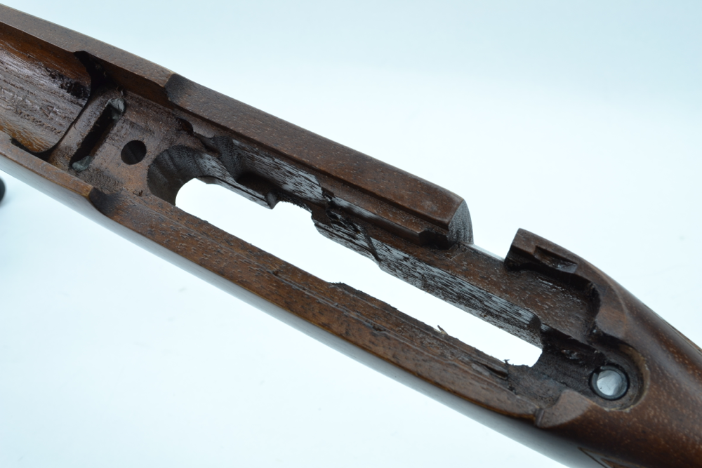 The recoil lug pocket showed a tiny amount of bedding compound to locate the action.
