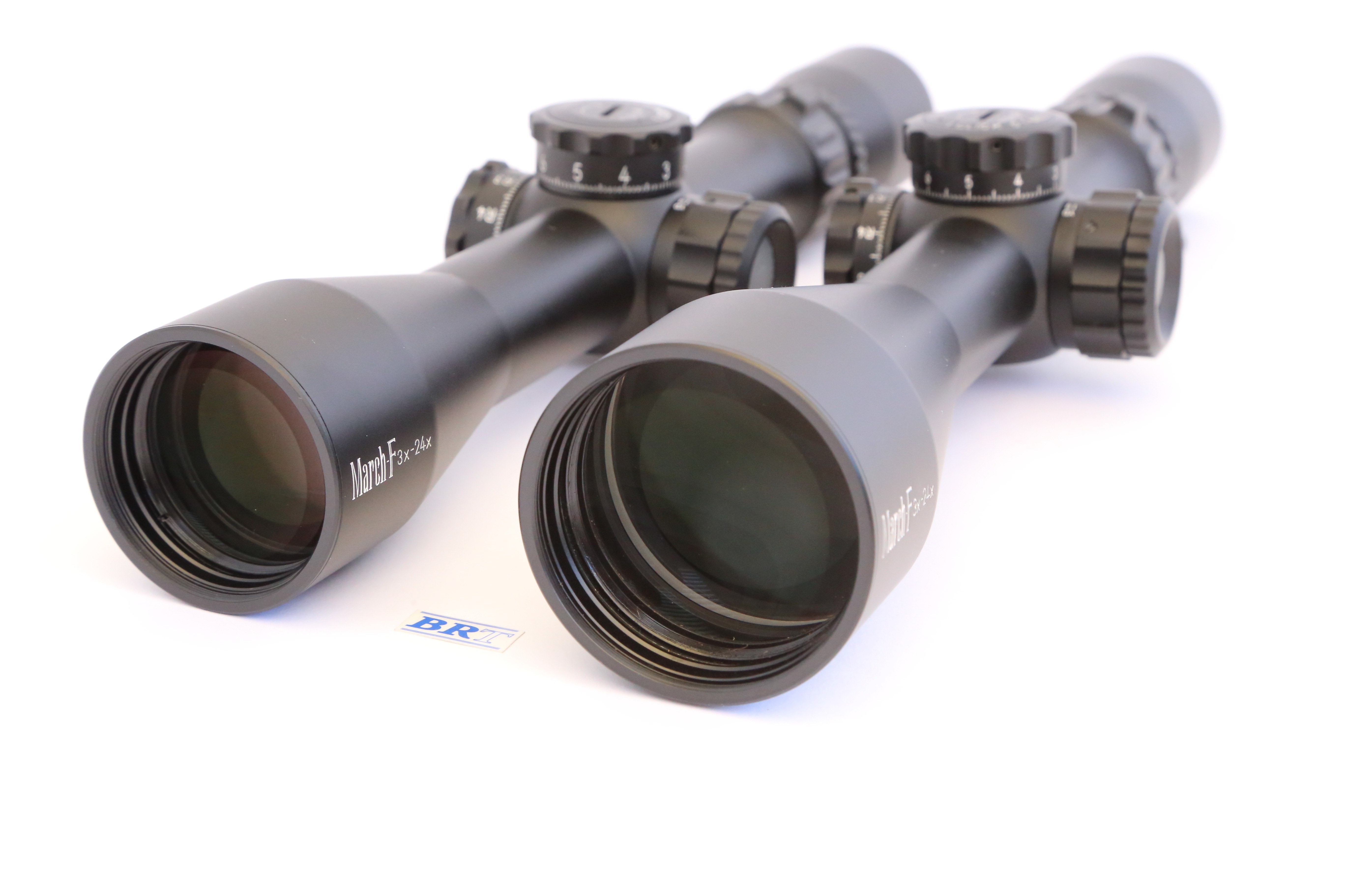 The 52mm model compared with the 42mm. The bigger lens lets more light in but will require higher scope mounts.