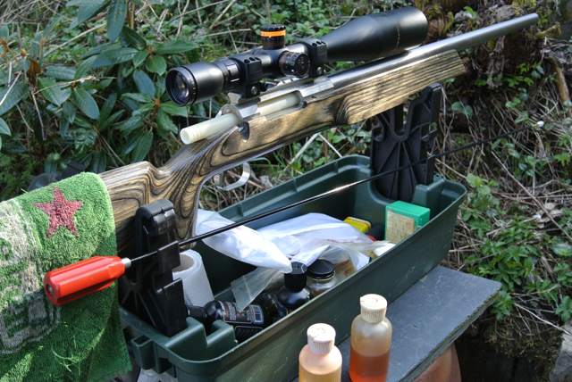 The Benchmark barrel cleans-up easily and yields very little copper after 100 rounds or so