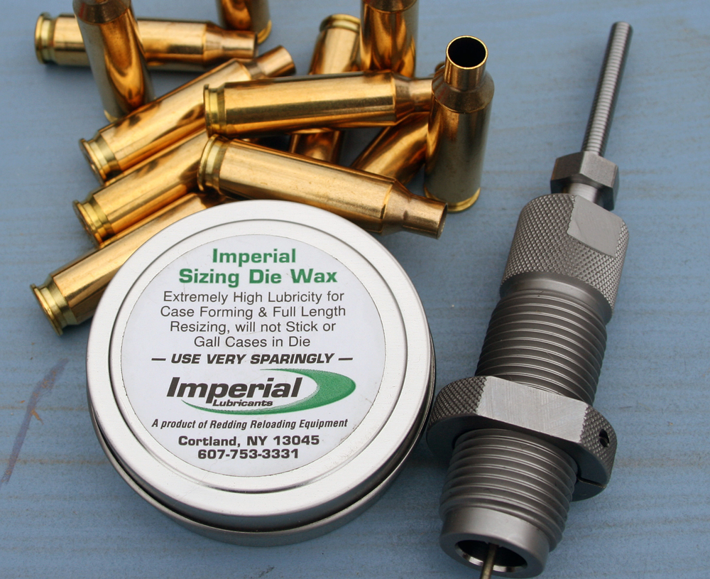 Tools (1): Imperial sizing wax and a recent Hornady die.