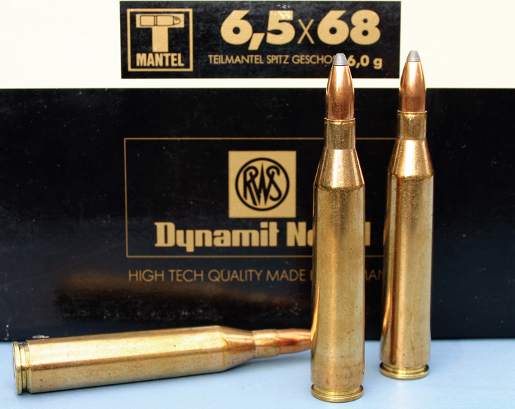 RWS introduced the powerful 6.5X68mm in 1939 and it is still in use in Europe