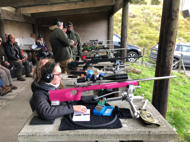 Her first benchrest competition - at 600 yds